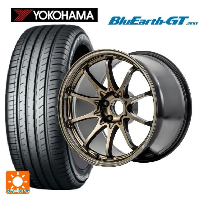 トヨタ カローラ スポーツ(210系)用 225/40R18 92W XL ヨコハマ ブルーアースGT AE51 ボルクレーシング CE28N プラス