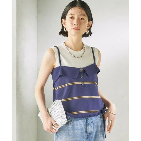 SHIPS / シップス 【SHIPS別注】crinkle crinkle crinkle:〈洗濯機可能〉POLO CAMI
