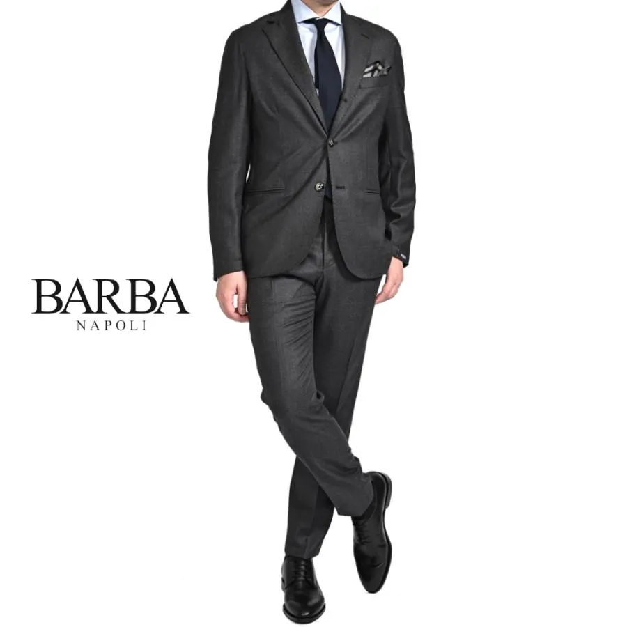 BARBA バルバ / ヴァージンウール100% 段返り3Bシングルテーラードスーツ SUIT JIMMY グレー / セール対象
