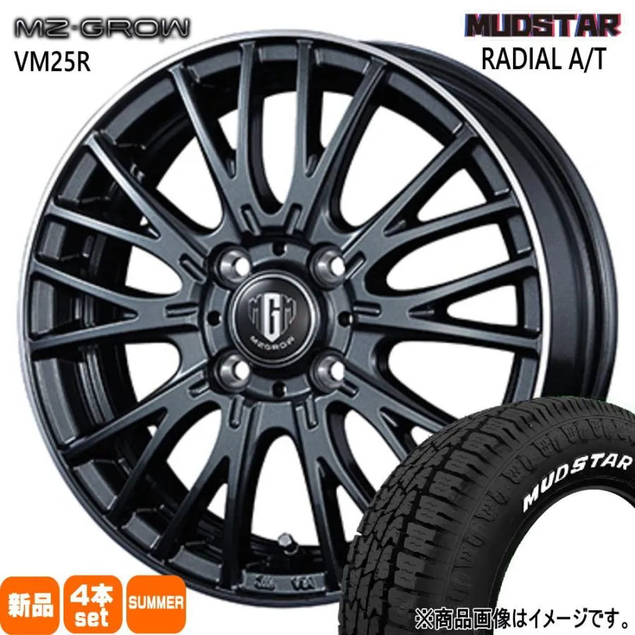 軽トラ N VAN エブリィ キャリィ ハイゼット マッドスター 145/80R12 80/78N LT RADIAL AT 夏用 サマータイヤ MZ-GROW VM25R