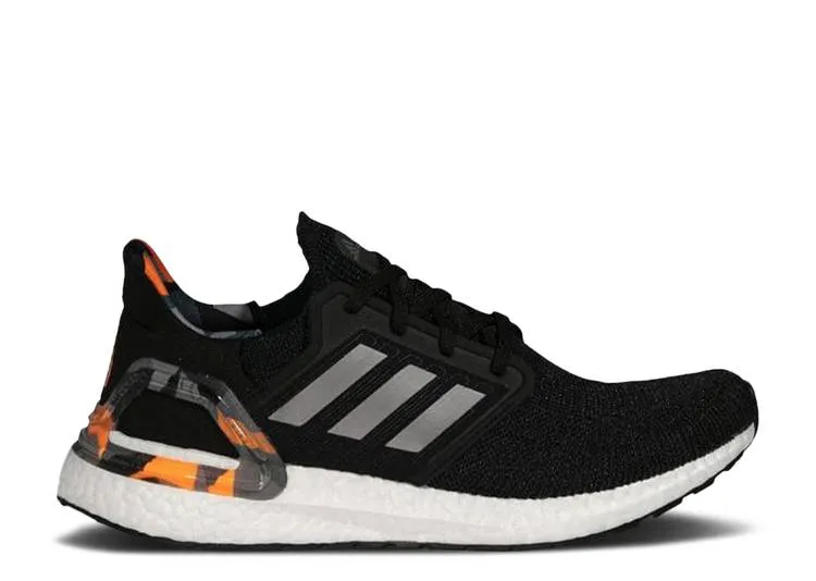 【 ADIDAS ULTRABOOST 20 BLACK SIGNAL ORANGE CAMO / BLACK LIGHT GREY SIGNAL ORANGE 】 アディダス 橙 オレンジ 黒色 ブラック 灰色 グレー スニーカー メンズ