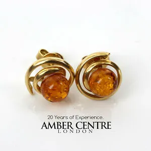 【送料無料】ネックレス イタリアバルト18ctgs0996 rrp520italian hand made elegant genuine baltic amber 18ct gold studs gs0996 rrp520
