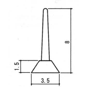 旧立山アルミ補修用部品 勝手口 気密材：気密材 10ｍ[WD5291] 立山 対応商品名を上部画像にてご確認下さい 勝手口ドア 勝手口引戸 テラスドア