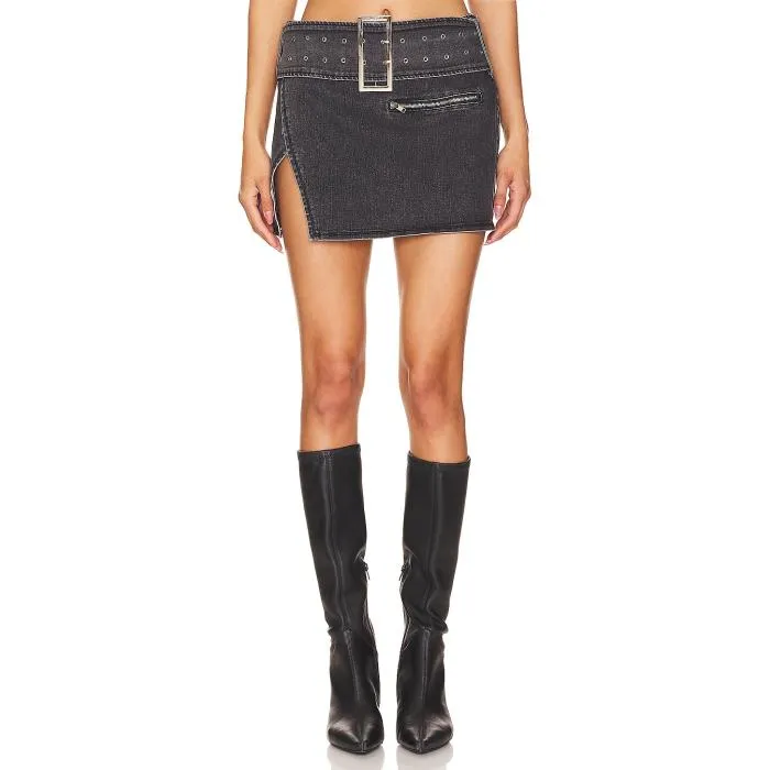 By.dyln 【 Zeddy Skirt Women Vintage Black Denim 】 レディース vintage ビンテージ・ヴィンテージ 黒色 ブラック デニム