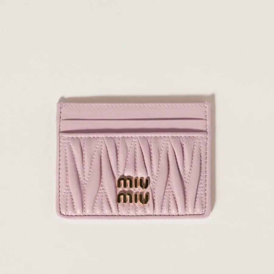 ミュウミュウ MIU MIU マテラッセレザー カードケース 5MC076_AFPP_F0E18【ピンク 】【送料無料】【正規品】