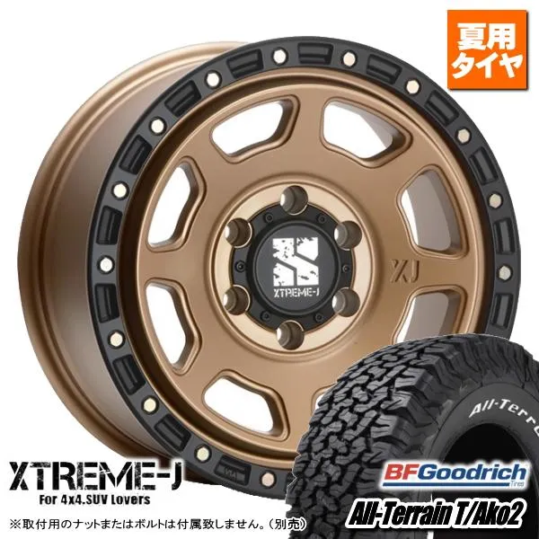 BFグッドリッチ オールテレーン T/Ako2 LT285/70R17 \u0026 MLJ XTREME-J XJ07 17インチ 8.0J +20 6H 139.7P MBR 4本セット