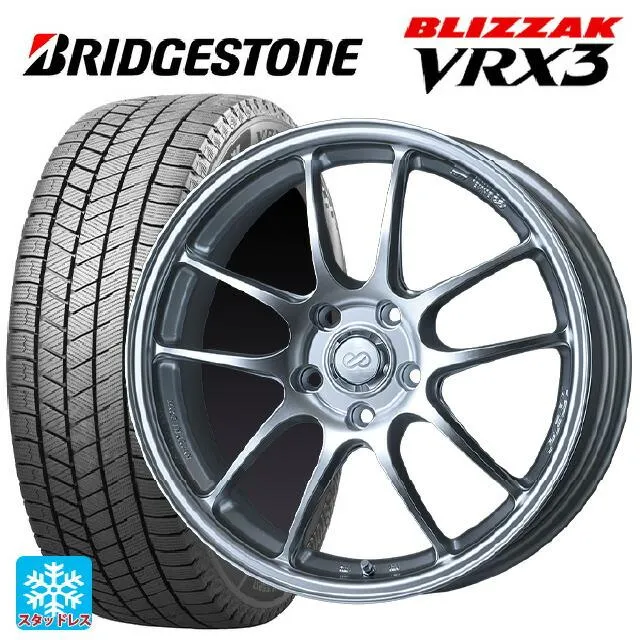 送料無料 スタッドレスタイヤホイール 4本セット 225/60R18 100Q ブリヂストン ブリザック VRX3 正規品 # エンケイ パフォーマン