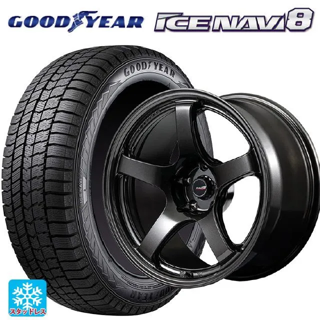 送料無料 スタッドレスタイヤホイールセット 2025年製 205/50R17 93Q XL グッドイヤー アイスナビ8 エムアイディー MIDレーシン