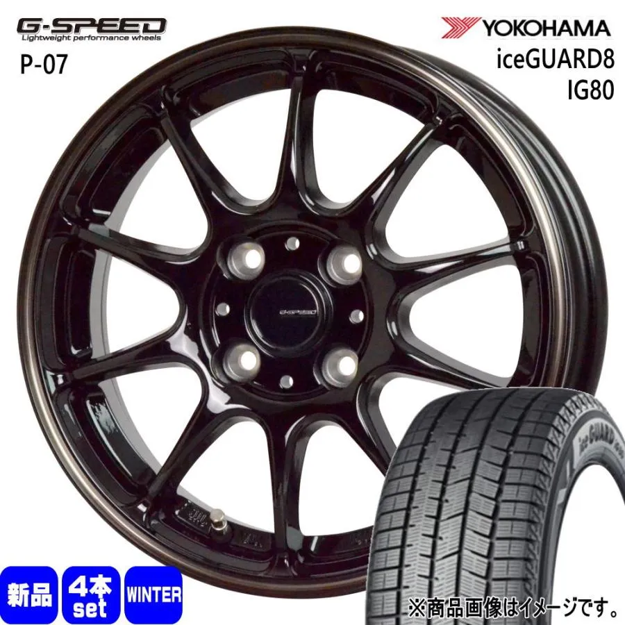 E11ノート 30系bB ヴィッツ コルト GDフィット ヨコハマ 185/55R15 82Q iceGUARD8 IG80 冬用 スタッドレスタイヤ G・speed P-07 15インチ