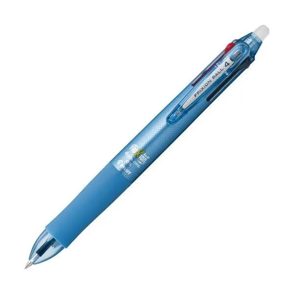 (まとめ) パイロット 多色ゲルインキボールペンフリクションボール4 0.5mm （軸色：ライトブルー） LKFB-80EF-LB 1本 〔×10セット〕[21]