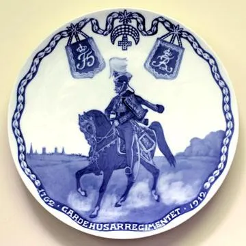 ロイヤルコペンハーゲン（Royal Copenhagen） メモリアルプレート 王立軽騎兵連隊設立１５０周年記念 #RNR135 #rch006771 1912年製造