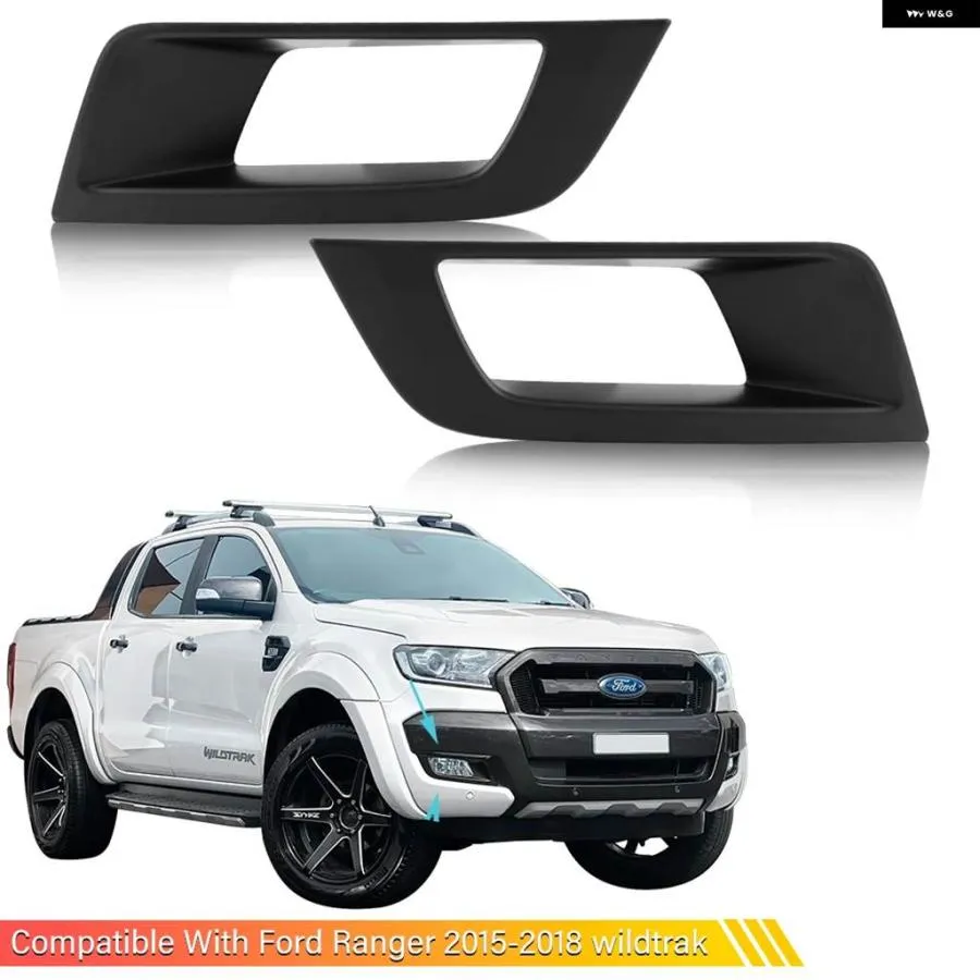並行輸入品 フォード レンジャー 2015 2017 2018 ワイルド トラック ABS 車用 フロント フォグライト ランプ フレーム カバー ト
