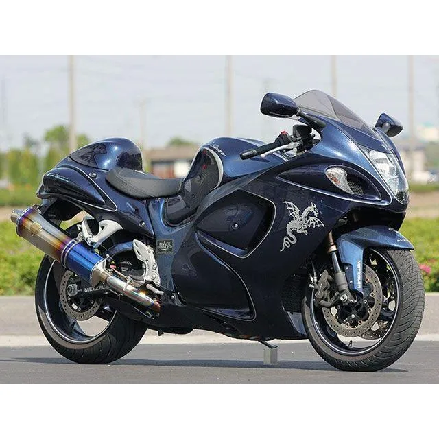 アールズギア GSX1300R HAYABUSA ワイバン スリップオンタイプ サイレンサー チタンクロスオーバルドラッグブルー R’s GEAR