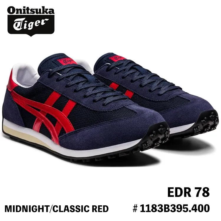 オニツカタイガー スニーカー Onitsuka Tiger EDR 78 MIDNIGHT/CLASSIC RED ミッドナイト / クラシックレッド # 1183B395.400 シューズ