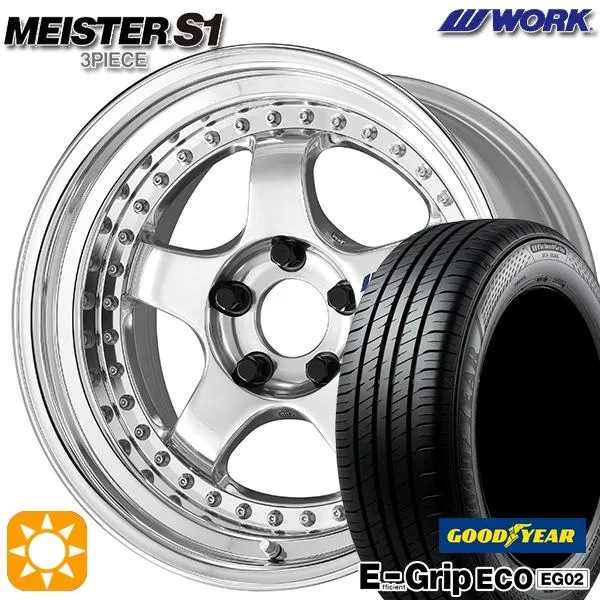 サマータイヤ ホイールセット 185/55R16インチ 4H100 WORK ワーク マイスター S1 3P バフフィニッシュ グッドイヤー EG02