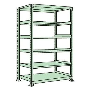 【直送品】 サカエ 中軽量棚NE型(200KG/段・単体・H2400MM・6段) NE-3116 (208848) 【特大・送料別】
