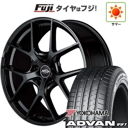 【新品国産車用5穴114.3】 | 夏タイヤ ホイール4本セット | 235/55R20 | ヨコハマ アドバン V61 | MID WHEELS MID EXCLUSIVE 025F | 20インチ