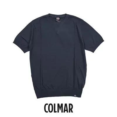 COLMAR コルマー / サマーニットセーター クルーネック ハイゲージ 半袖 REGULAR FIT コットン100% ネイビー COLMAR ORIGINALS / 26SS