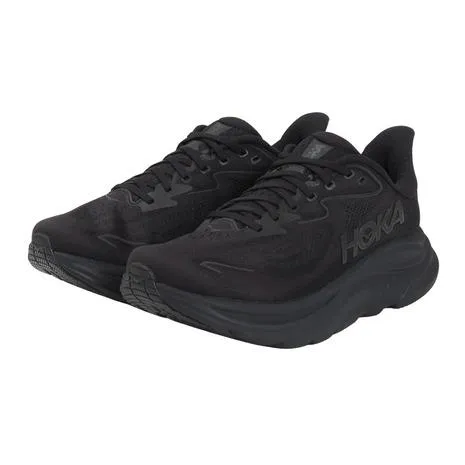 ホカ（HOKA）（メンズ）ランニングシューズ ジョギングシューズ クリフトン 10 ワイド ブラック 1162032-BBLC スニーカー ラン ウォーク 超軽量 クッション性