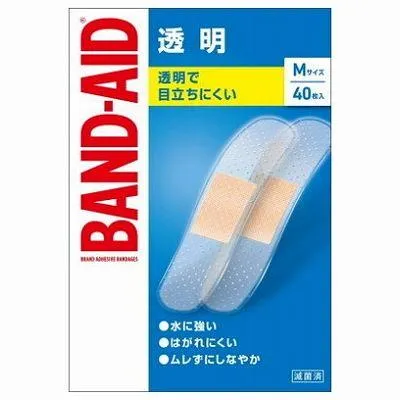 単品18個セット バンドエイド透明Mサイズ40枚 まとめ買い 代引不可