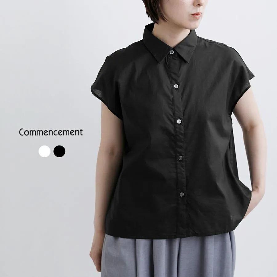 コメンスメント Commencement コットン フレンチスリーブ シャツ French sleeve shirt c-301 レディース 春夏 2026ss新作
