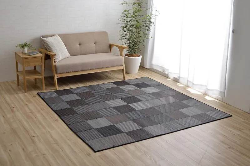 イケヒコ 国産 い草 ラグ カーペット DXカラフルブロック