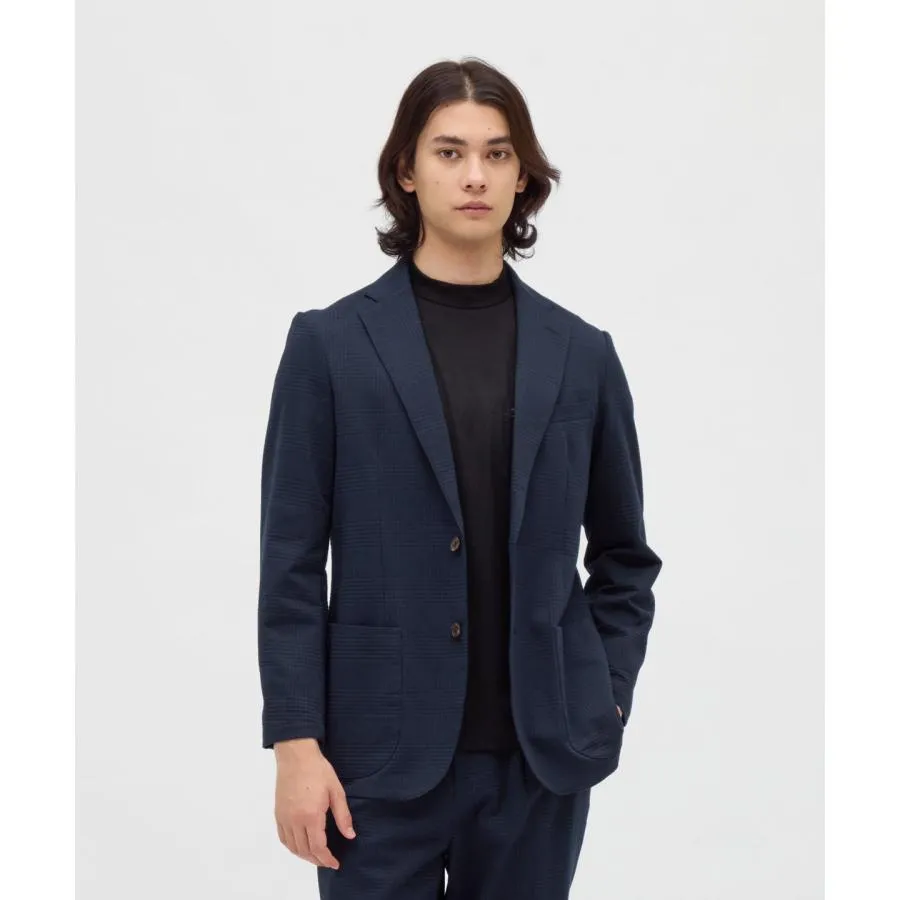 公式 マンシングウェア MUNSINGWEAR はっ水グレンチェックニットジャケット メンズ ストレッチ ゴルフ おしゃれ MG5FJK01M 25FW