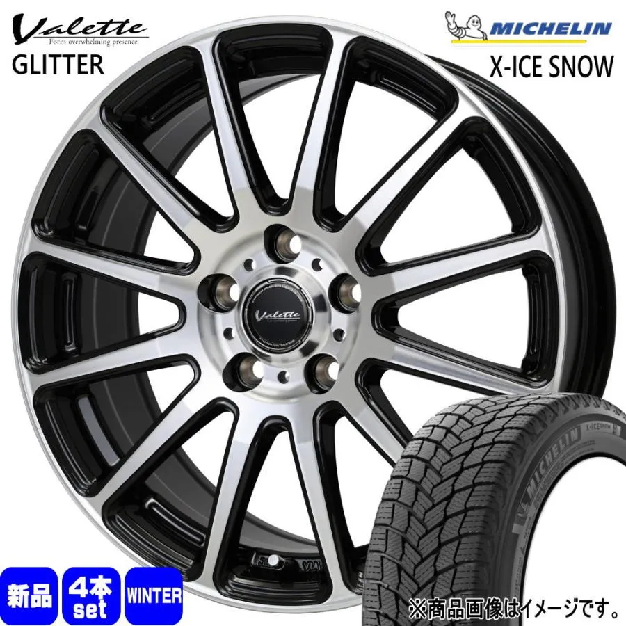 T30/T31エクストレイル /20系ヴェルファイア ミシュラン 215/60R17 100T XL X-ICE SNOW 冬用 スタッドレスタイヤ Valette GLITTER 17インチ