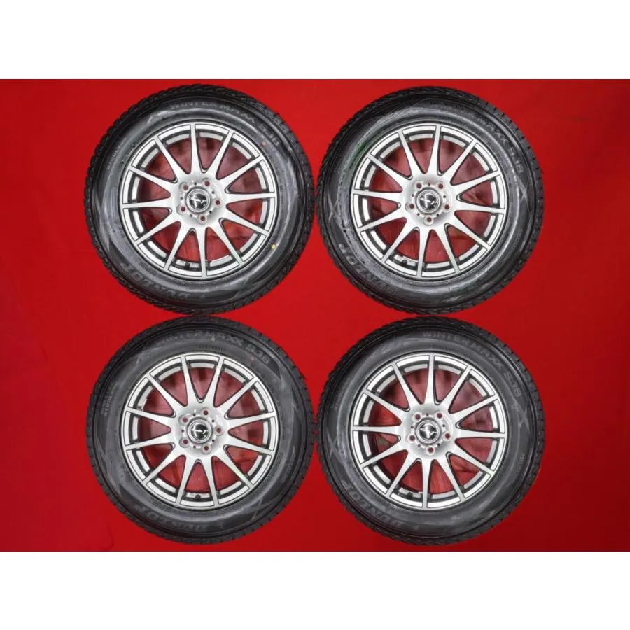 【激安 4本SET】ダンロップ ウィンターマックス SJ8 [225/65R17 102Q] 12スポーク [7J +53 PCD114.3] レガシィアウトバック/BS系 等 stwt17