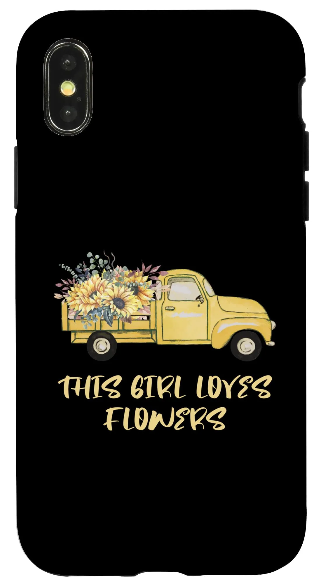 iPhone X/XS This Girl Loves Flowers Lover レディース 花屋 庭師 トラック スマホケース