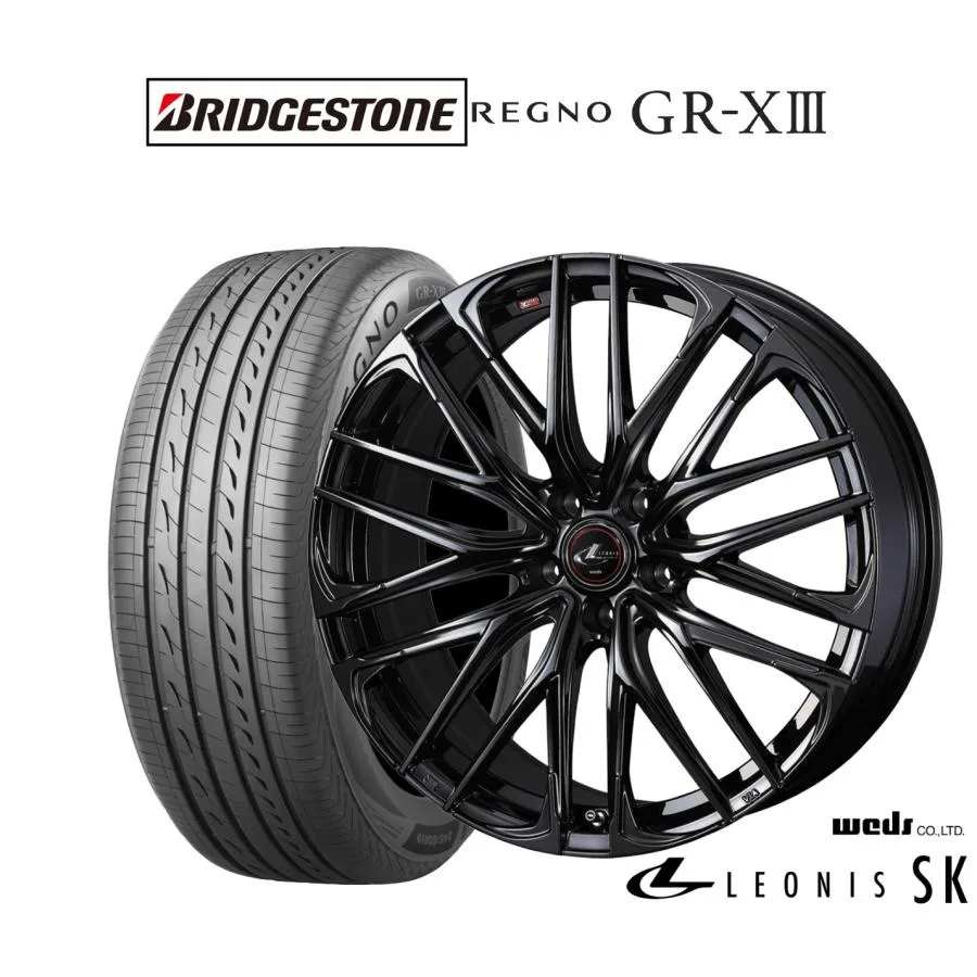 サマータイヤ ホイール4本セット ウェッズ レオニス SK BLACK METAL EDITION ブリヂストン REGNO レグノ GR-XIII(GR-X3) 225/55R18