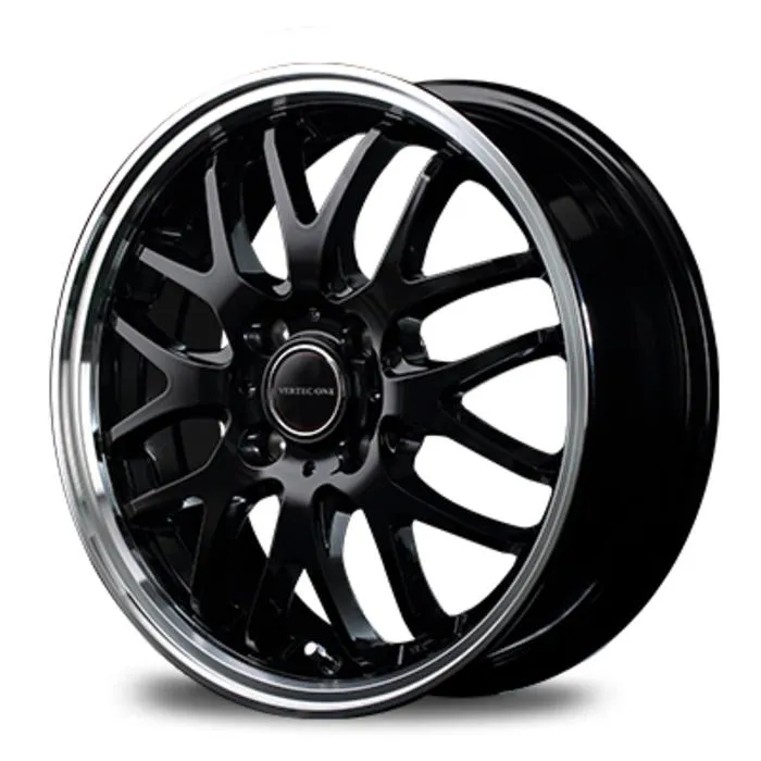業販品 TOYO Winter TRANPATH TX 165/55R15 75Q VERTEC ONE EXE10 グロッシーブラック/リムポリッシュ 15インチ 4.5J+45 4H-100 冬用 4本