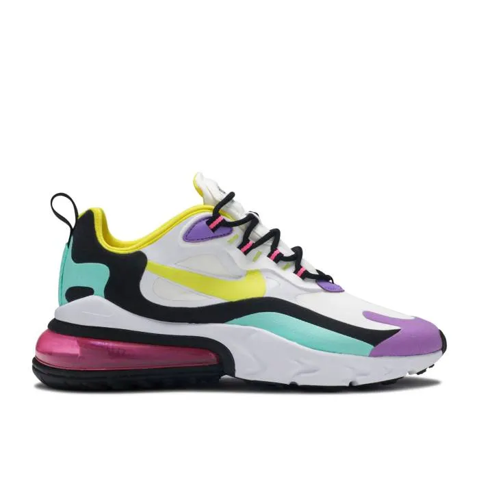 ナイキ Nike 【 Wmns Air Max 270 React Bright Violet Women White/Dynamic Yellow-Black-Bright Violet 】 マックス リアクト レディース 白色 ホワイト ダイナミック 紫・バイオレット