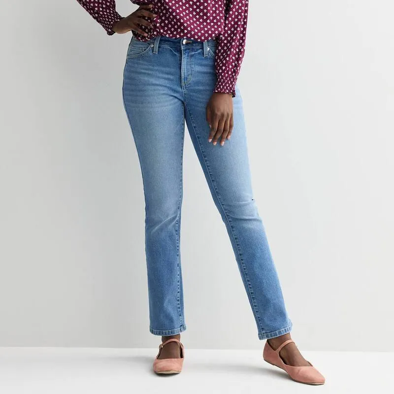 ソノマ レディース ボトムス デニムパンツ ブーツカット プチ ブーツ ジーンズ Petite Sonoma Goods For Life Mid-Rise Bootcut Jeans Medium Blue Wash ブルー