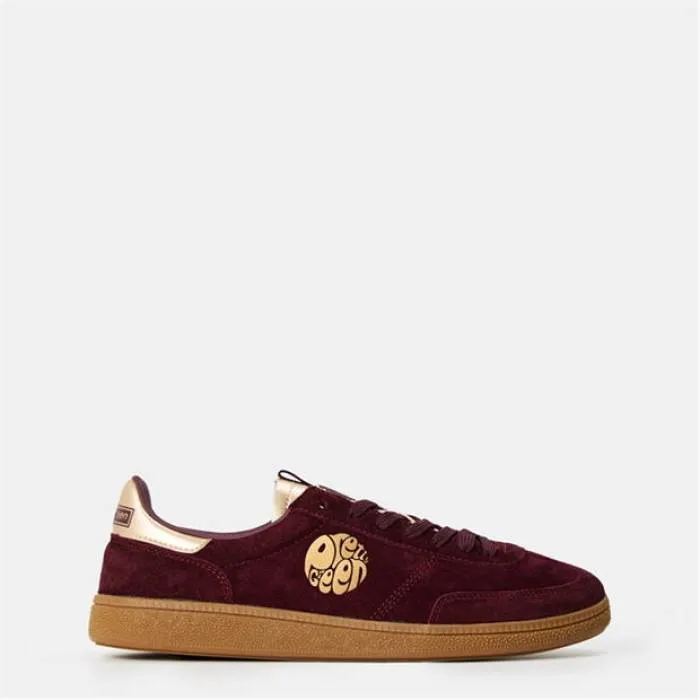 プリティーグリーン Pretty Green 【 Pg Ramblas Low-Top Trainers Men Maroon/Gold 】 シューズ スニーカー メンズ マルーン ゴールド