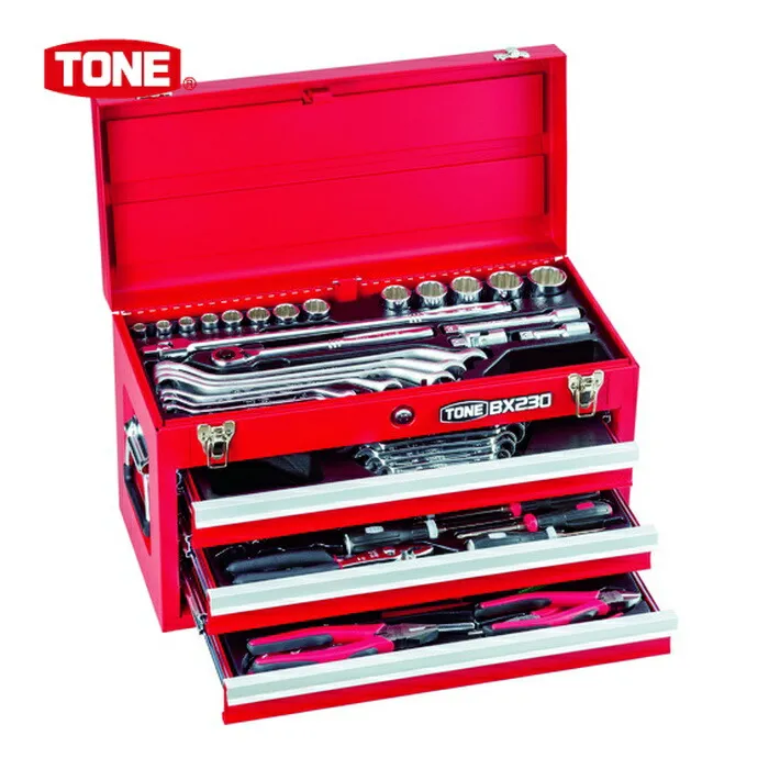 TONE トネ TSS450 整備用工具セット ツールセット 差込角12.7mm 62点セット レッド (1S)