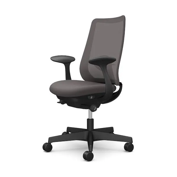 オカムラ ポータム固定肘背メッシュスタンダードタイプブラックボディハンガー無ランバー有ウレタンキャスター CF21ZS FKA2 1点