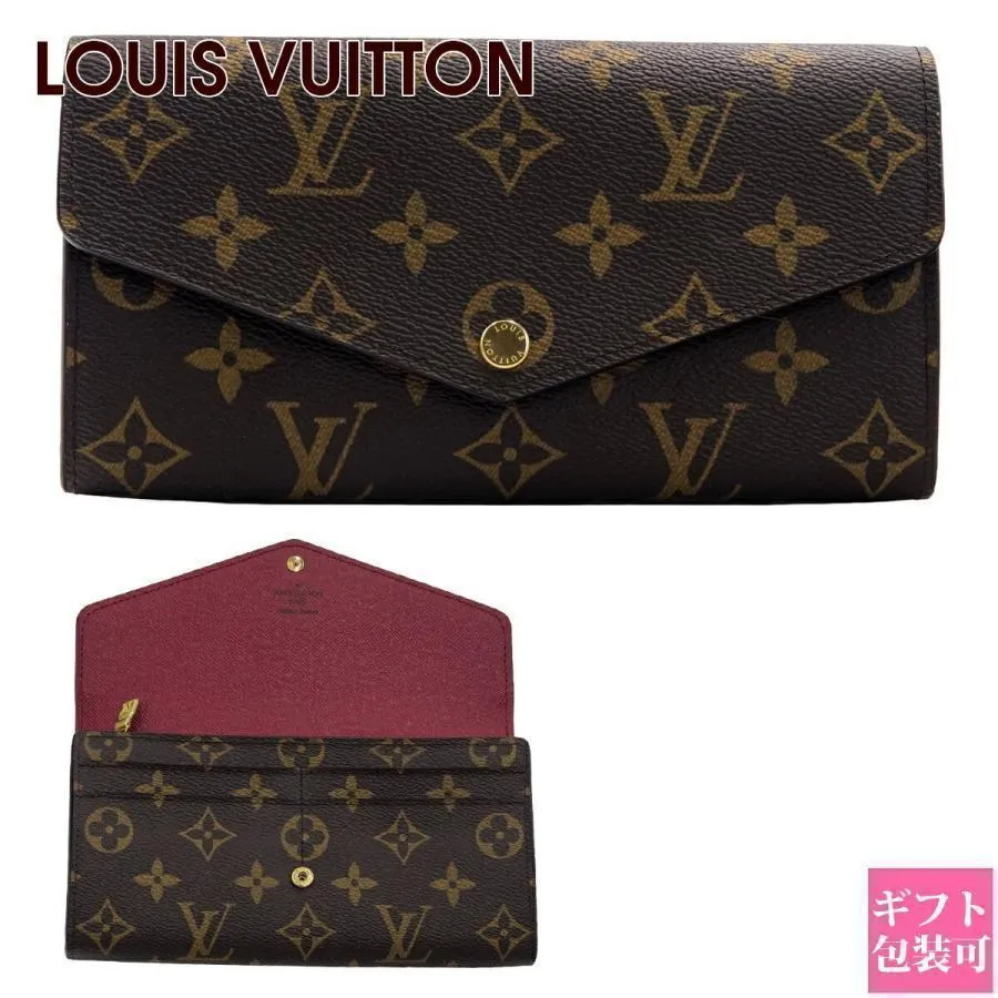 ルイヴィトン財布 長財布 レディース ポルトフォイユ・サラ モノグラム フューシャ M62234 二つ折り louis vuitton プレゼント