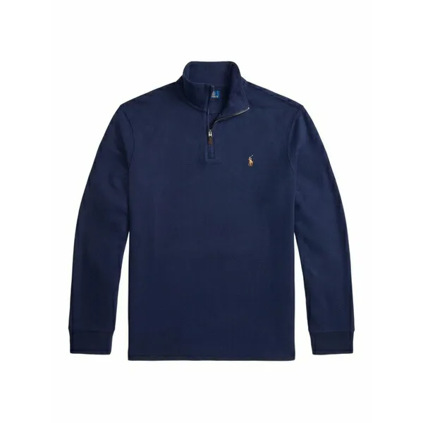 ラルフローレン メンズ パーカー・スウェットシャツ アウター Half-zip sweatshirt Blue
