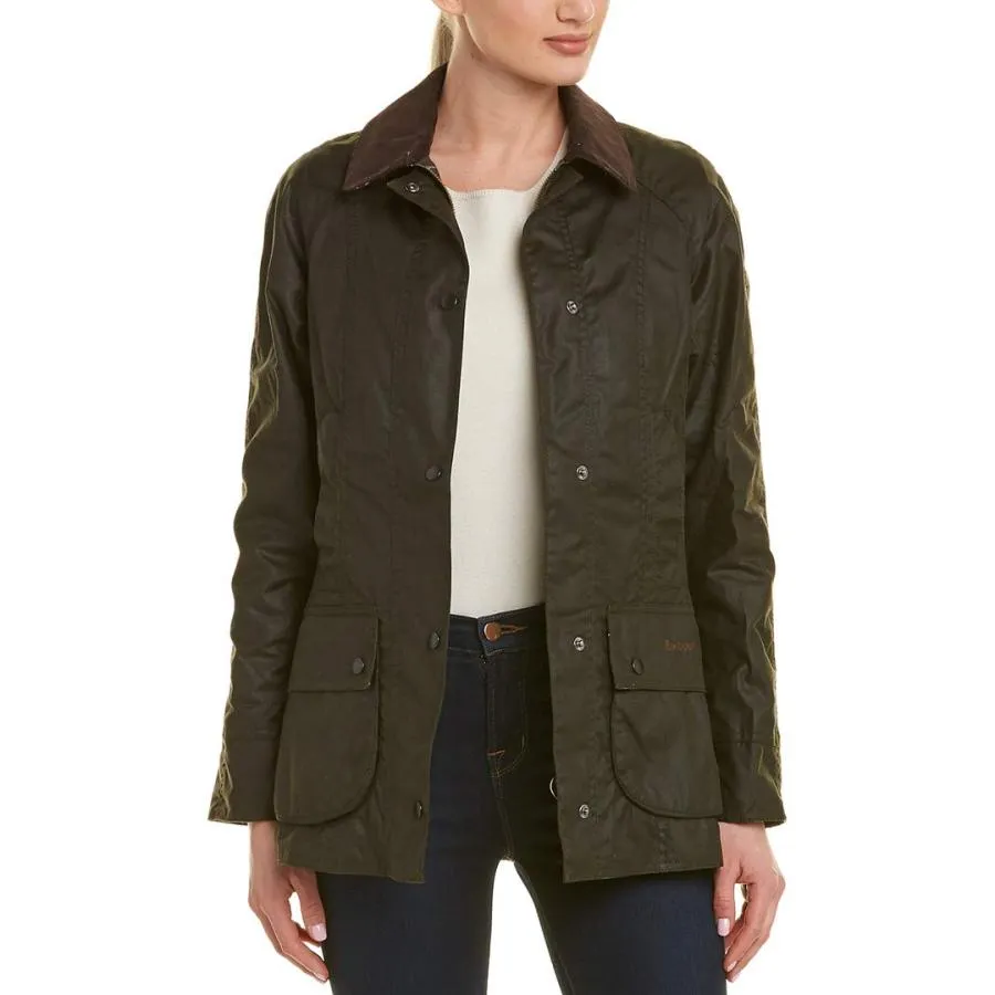 【並行輸入品】Barbour Classic Beadnell Wax Jacket? ?Women 'sオリーブ、米国4?/ UK 8 Bar