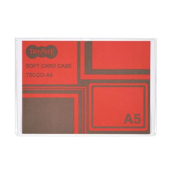 【クーポン配布中】TANOSEE ソフトカードケース A5透明 再生オレフィン製 1セット(100枚)
