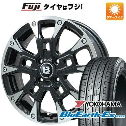 【新品 軽自動車】 夏タイヤ ホイール4本セット 155/55R14 ヨコハマ ブルーアース ES32 ビッグウエイ B-LUGNAS BRD 14インチ