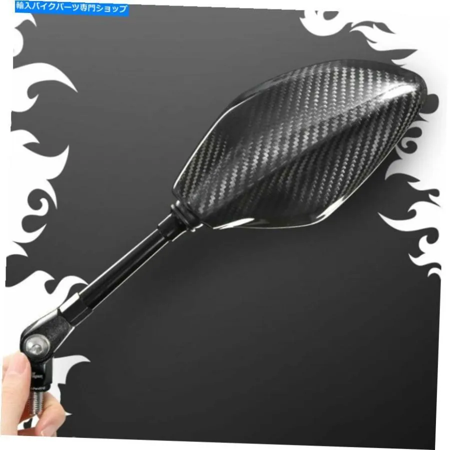 Mirror VAWIKサイドミラーパンサーリアルカーボンファイバー凸面フィットハーリー遺産 VAWiK Side Mirrors PANTHER Real Carbon Fiber Convex fits Ha
