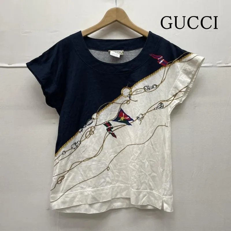 グッチ OLD マリン カットソー スカーフ バンダナ イタリア製 ヴィンテージ Ｔシャツ レディース M ISItems【USED】【古着】【中古】50135701