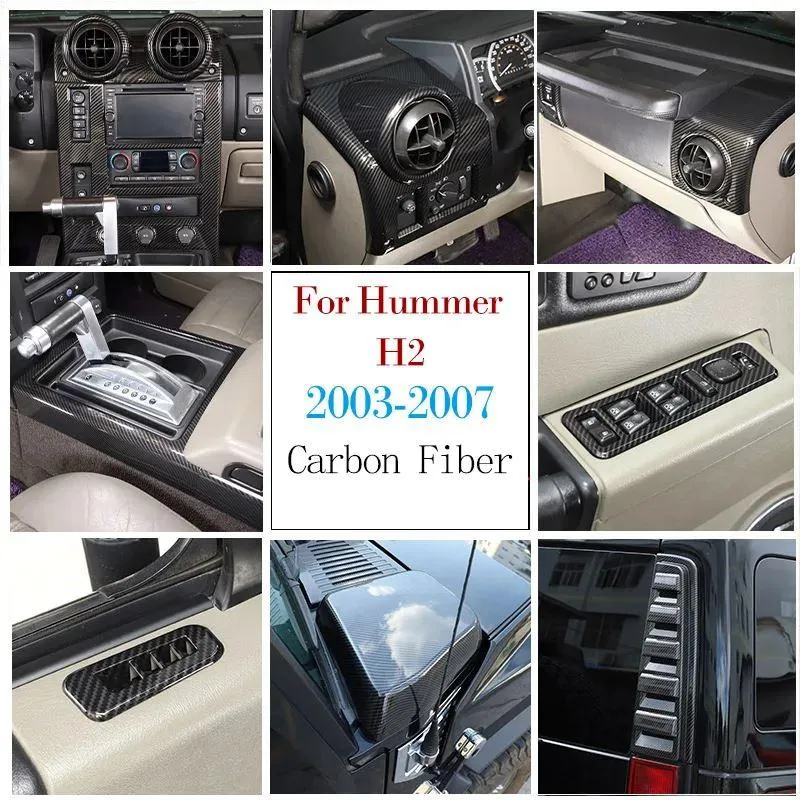 並行輸入品 換気システム用エアコンセントカバー BMW H2用カーボンパネル2003 2007 ABS 排気口カバー 車内アクセサリー