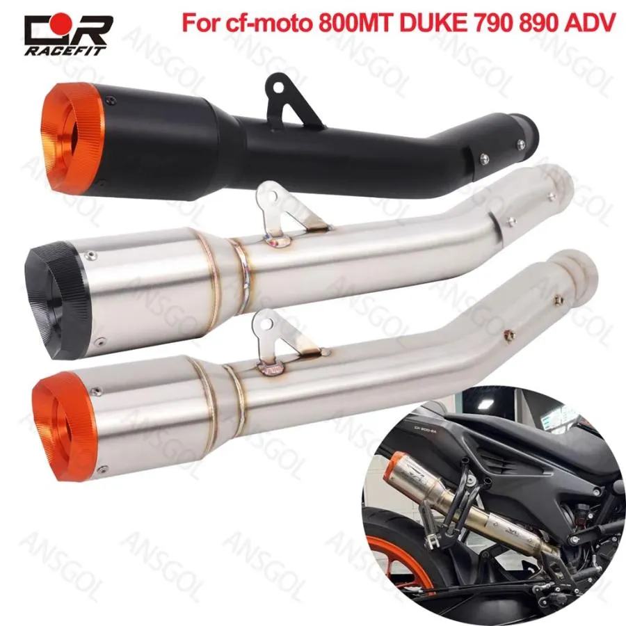 並行輸入品 KTM Duke 790 890ADV 800MT用 エキゾーストシステム エスケープマフラーパイプ スリップオン マフラー リンク ミドル