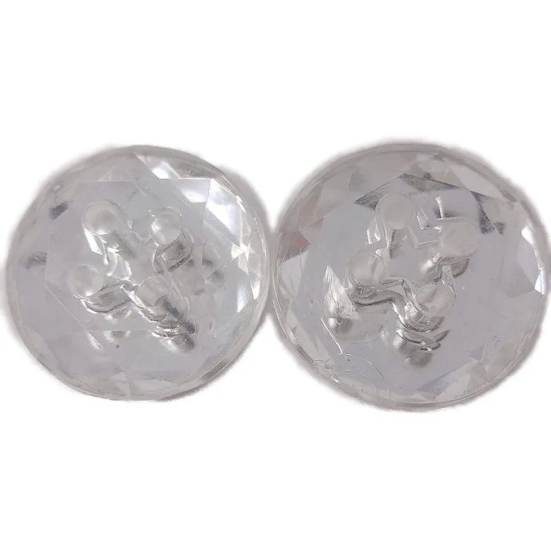 キラリ手芸部 No.3757手芸用ビジューボタン ソーオン ストーン（アクリル）_クリスタル1.9×1.9cm_3個入り