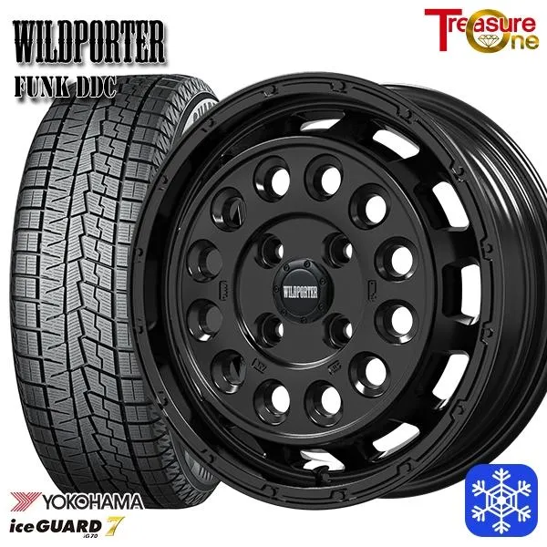 165/55R14インチ ヨコハマ アイスガード IG70 4H100 スタッドレスタイヤホイールセット ワイルドポーター ファンク DDC MB