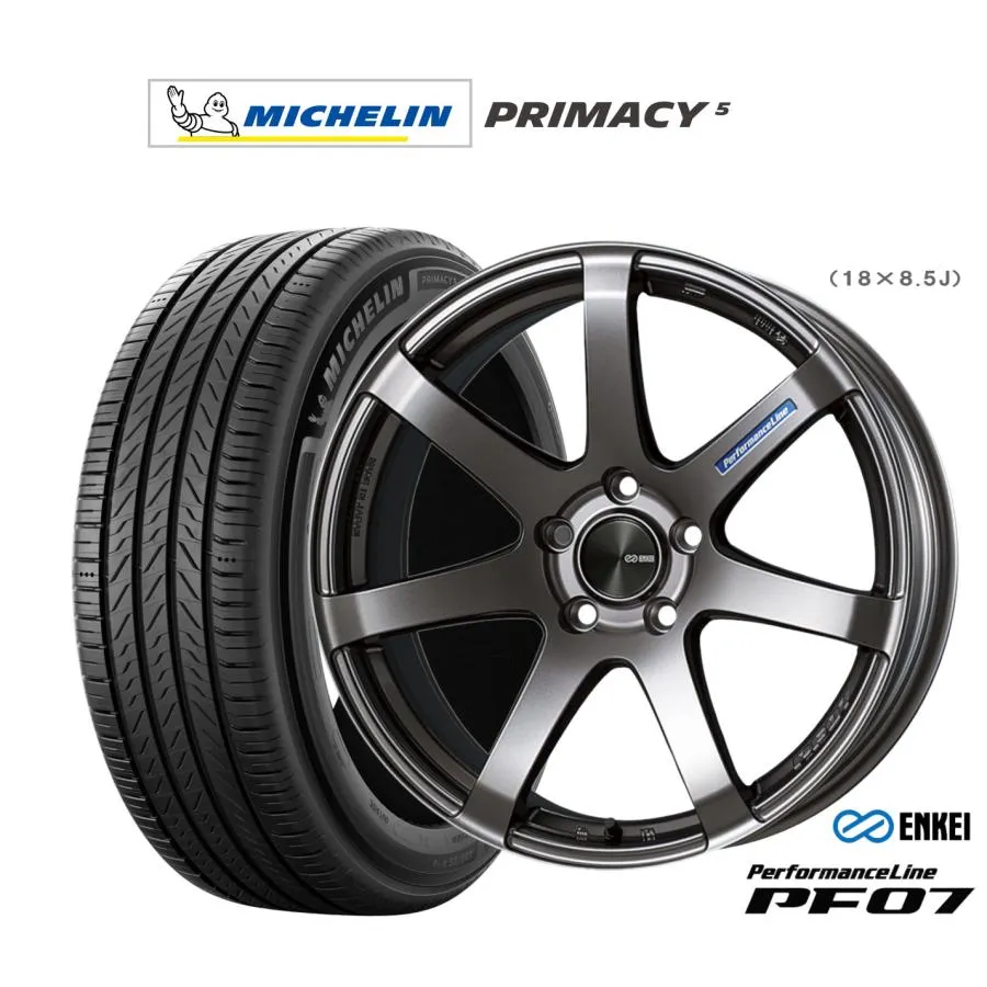 サマータイヤ ホイール4本セット エンケイ PF07 ミシュラン プライマシー プライマシー5 245/45R19