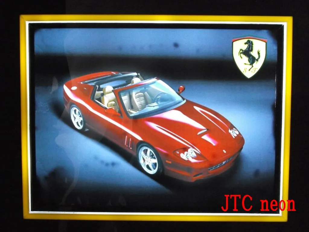 FERRARI フェラーリ LEDボックス LED BOX ネオンサイン 看板 BAR Cafe  ネオン管 ネオン看板